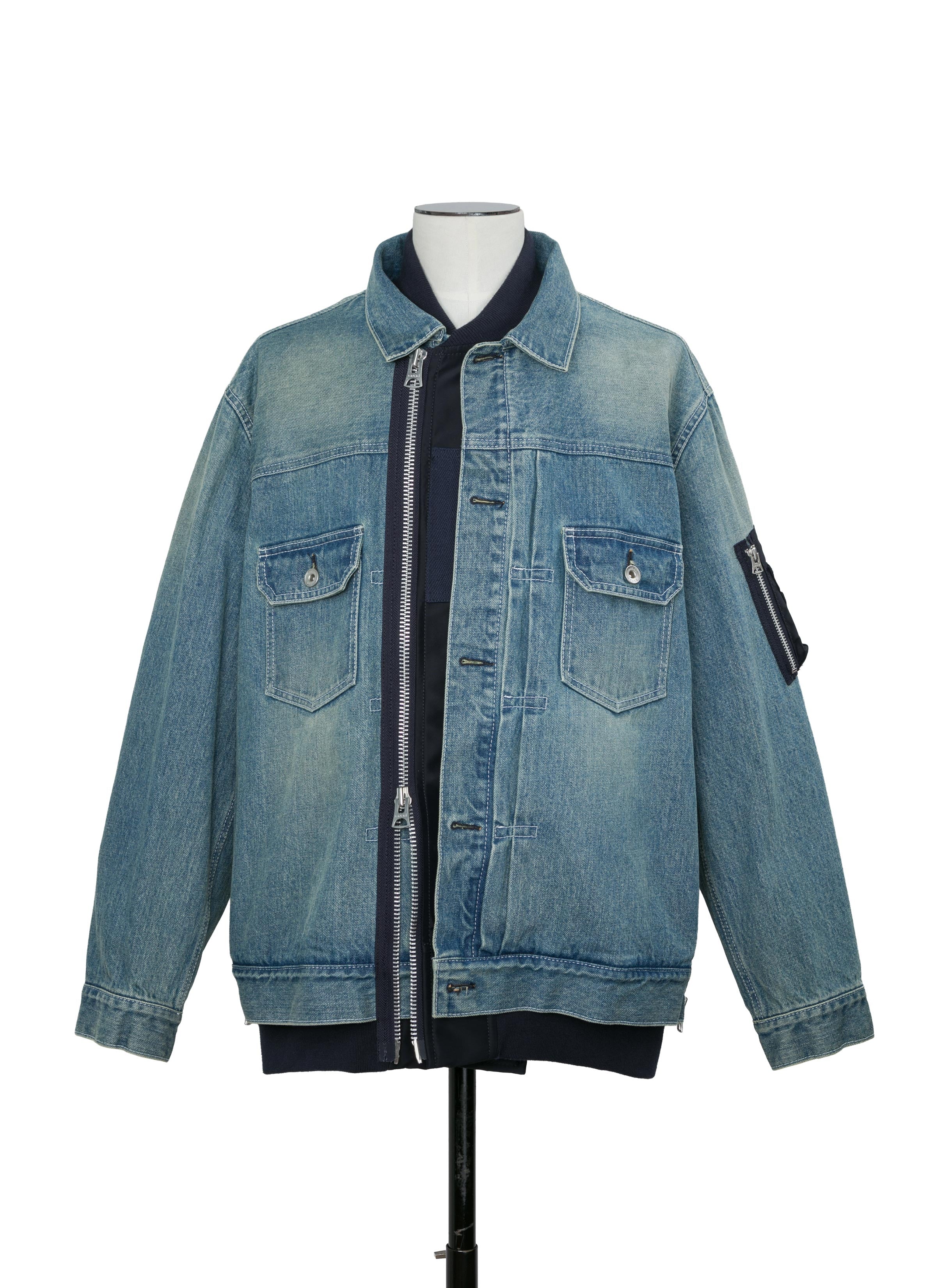 Denim x Nylon Twill Jacket | sacai Official Store サカイ オフィシャル Denim x Nylon Twill Jacket | sacai Official Store サカイ オフィシャル