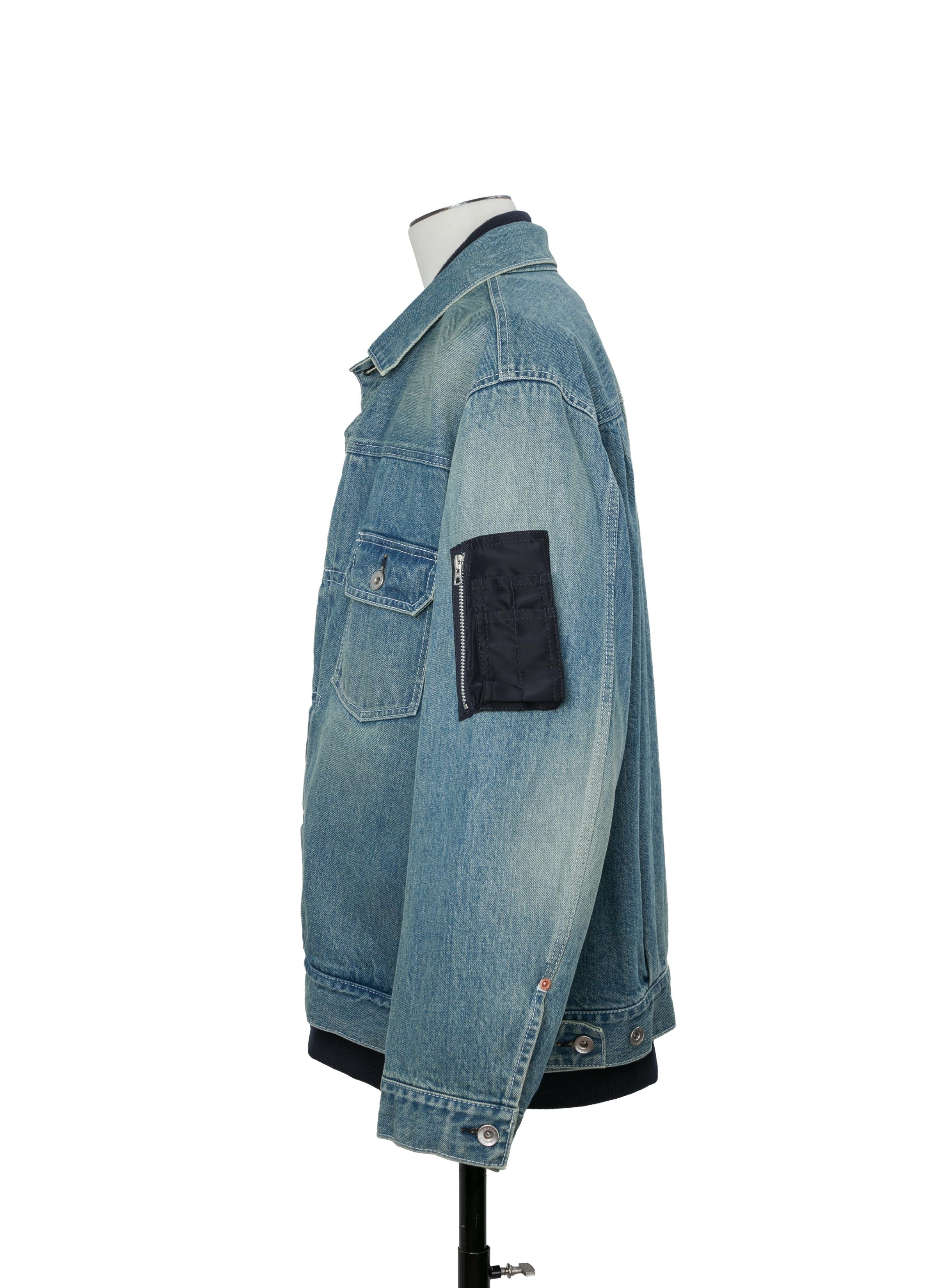 Denim x Nylon Twill Jacket