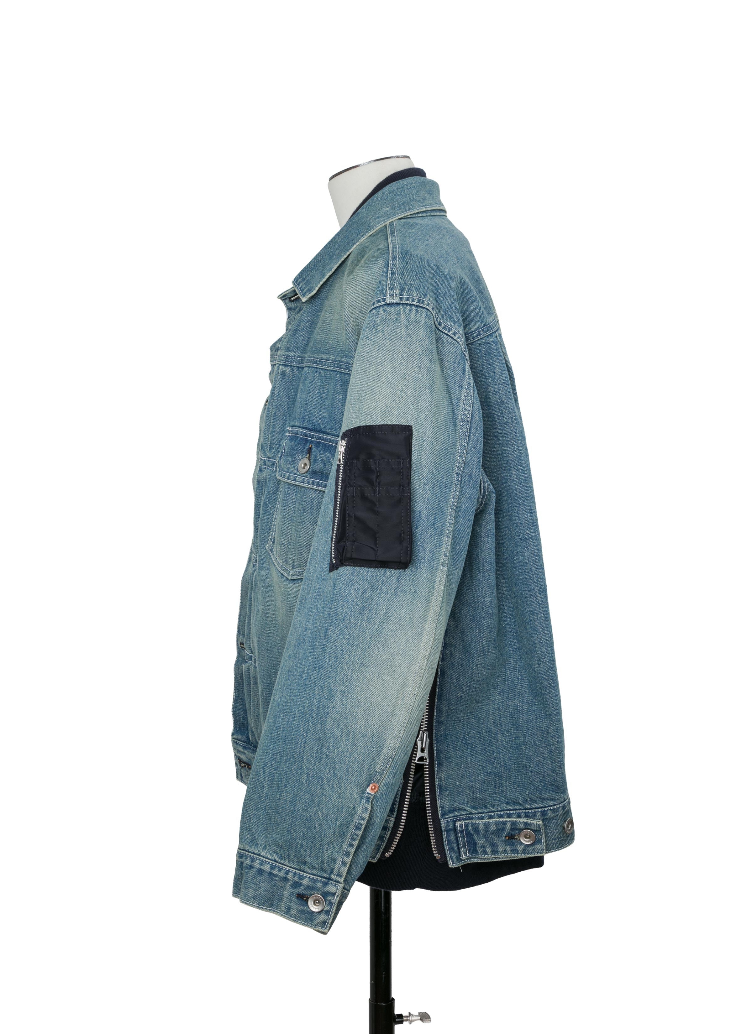 Denim x Nylon Twill Jacket