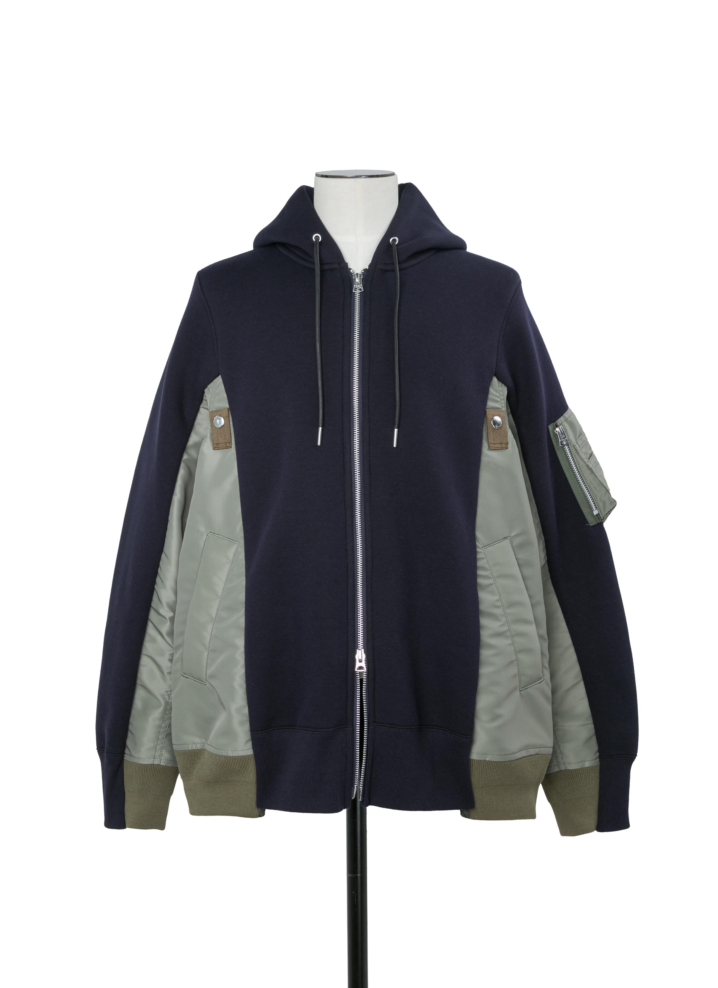 Sponge Sweat x Nylon Twill Hoodie