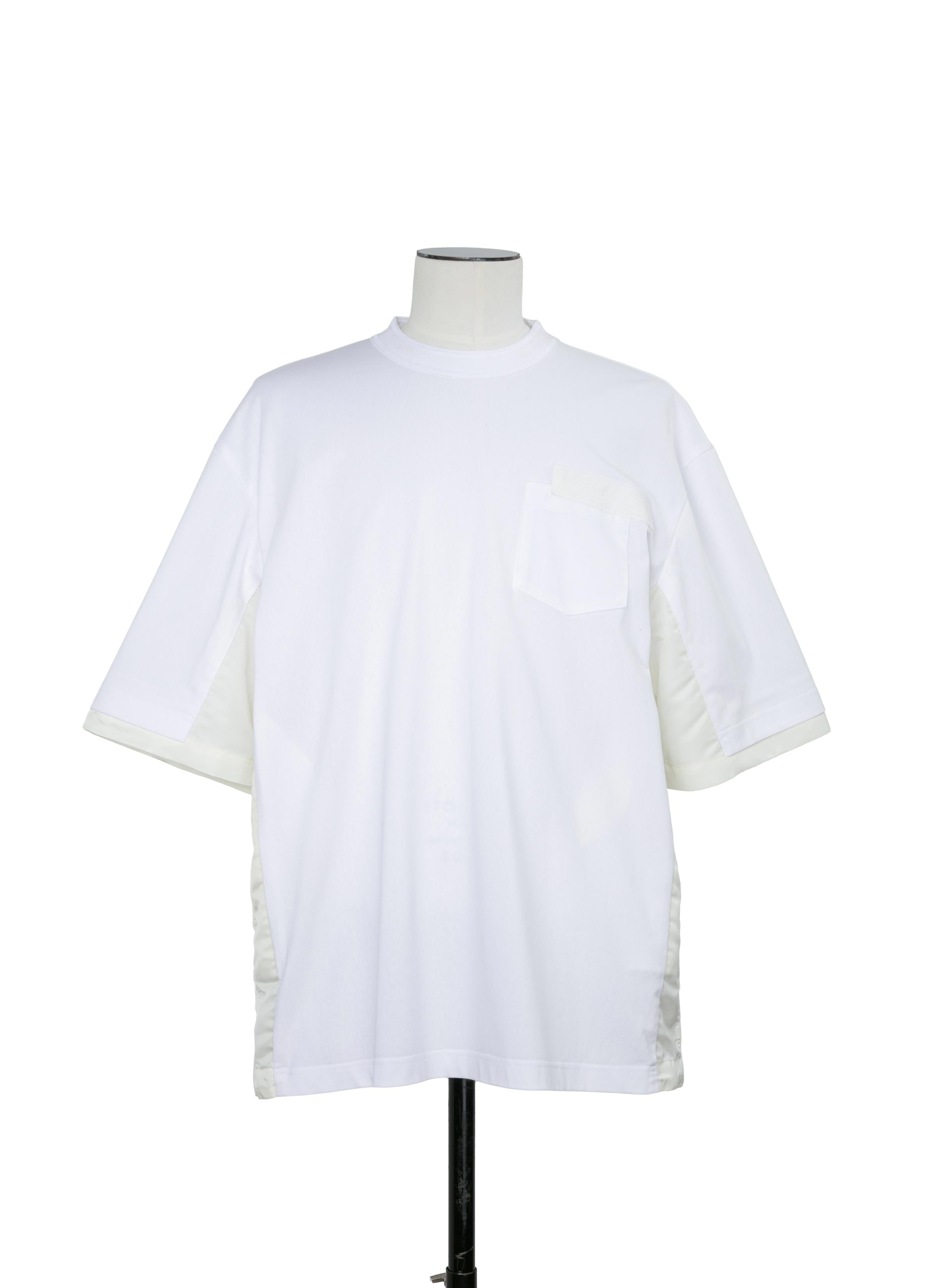 Nylon Twill x Cotton Jersey T-Shirt
