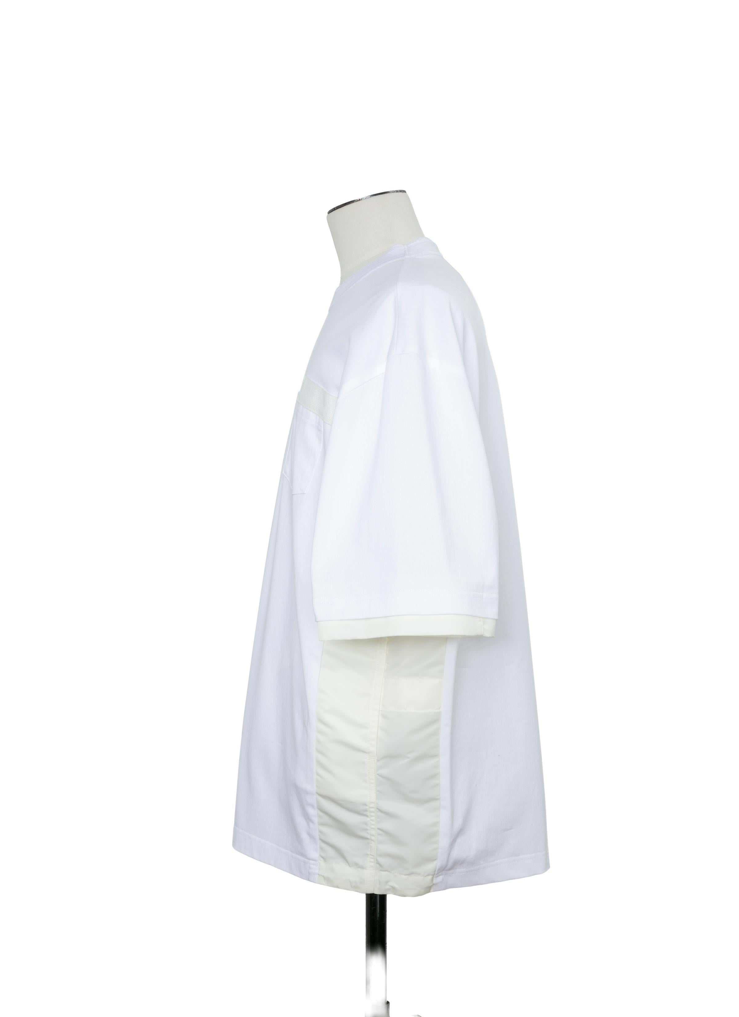 Nylon Twill x Cotton Jersey T-Shirt