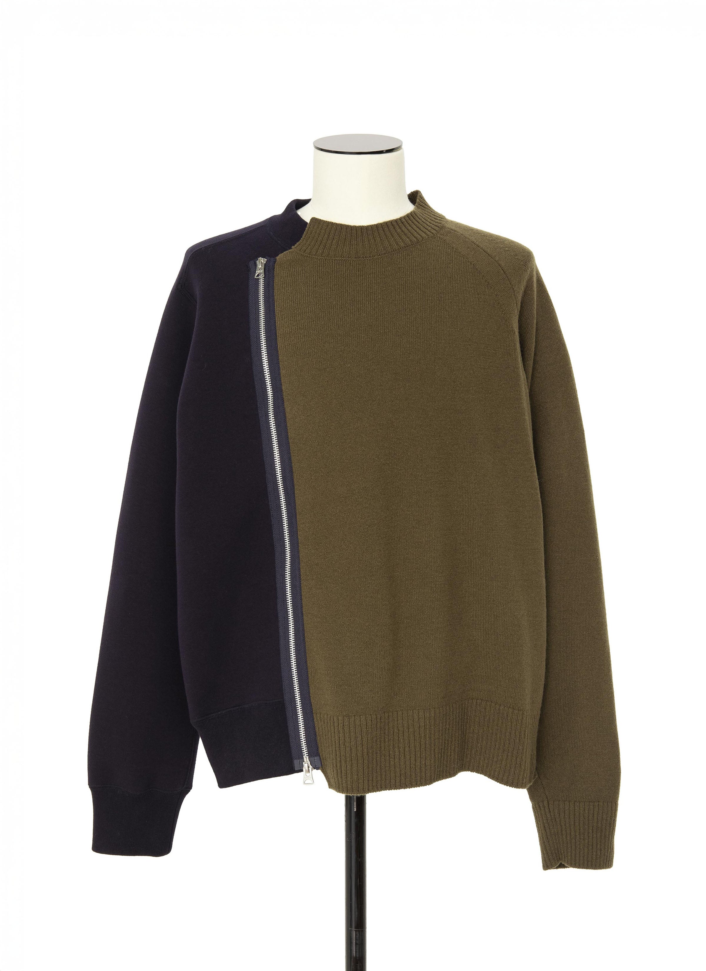 Wool Knit x Sponge Sweat Blouson