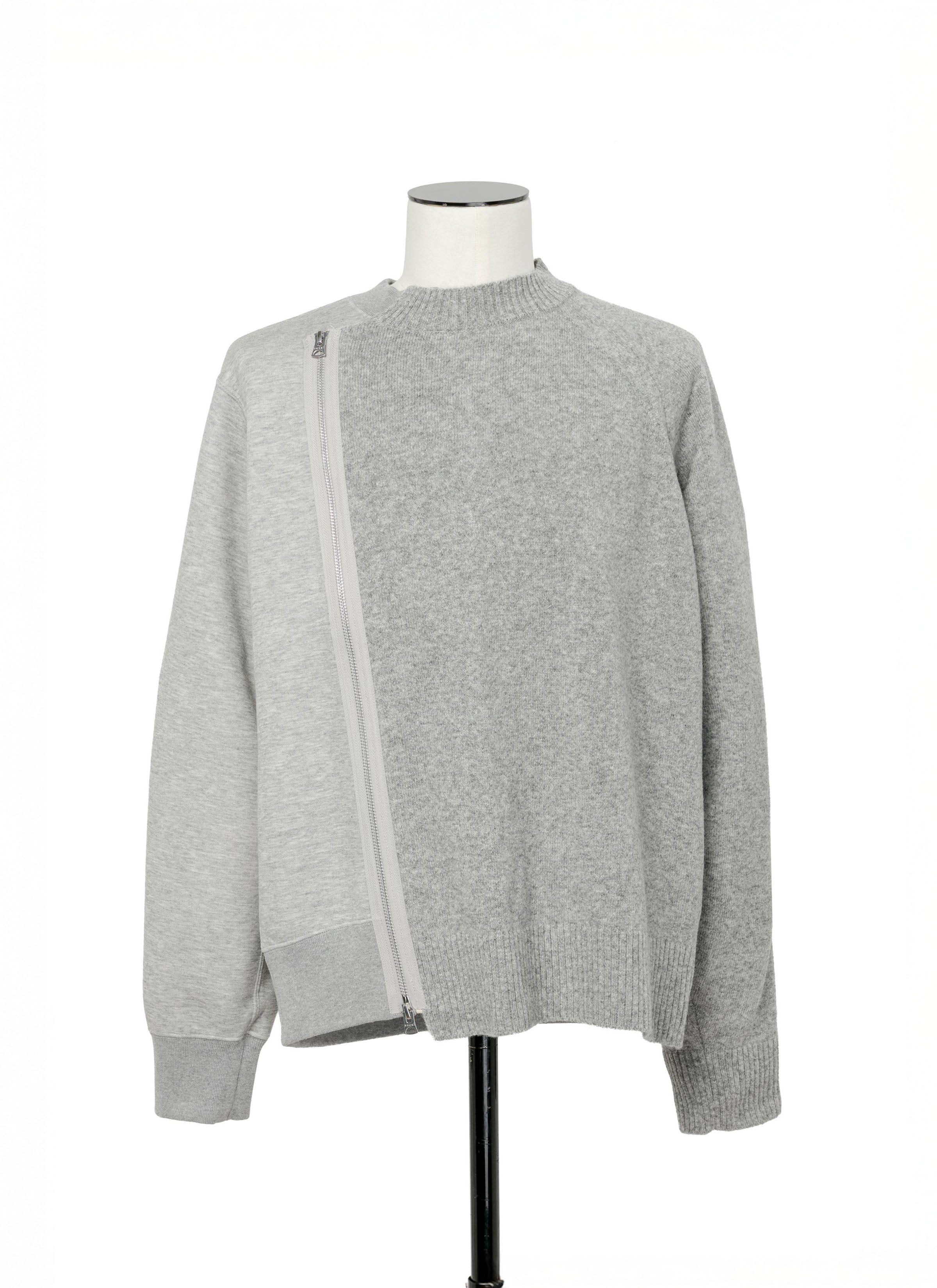 Wool Knit x Sponge Sweat Blouson
