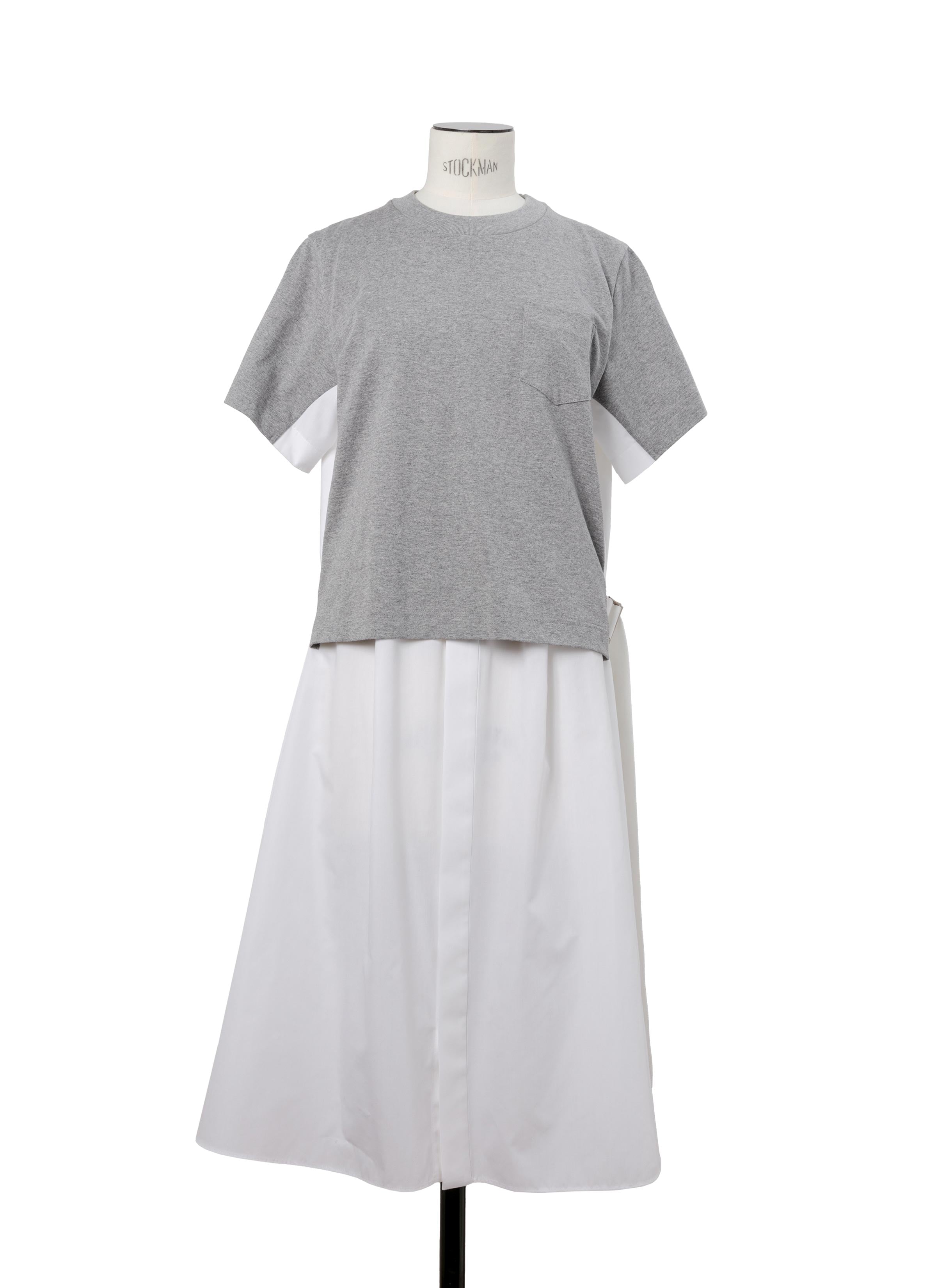Cotton Poplin x Cotton Jersey Dress