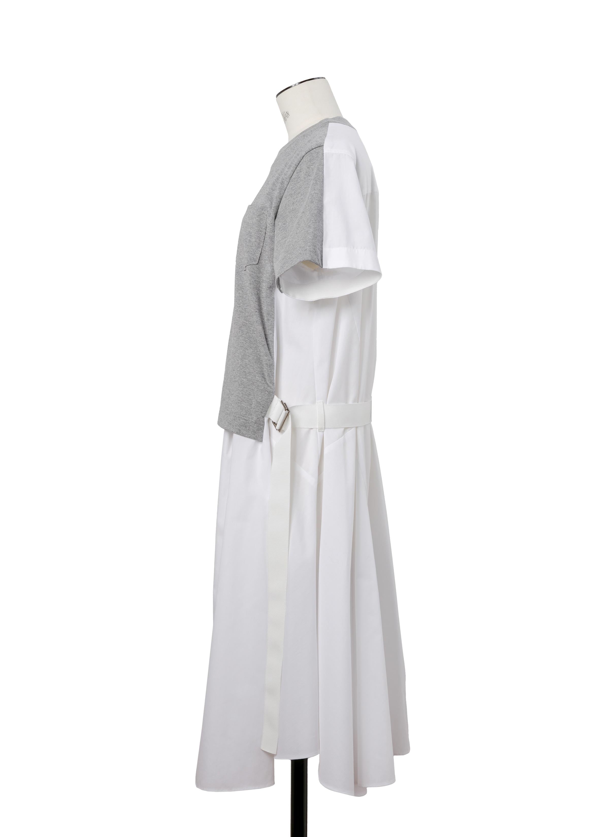 Cotton Poplin x Cotton Jersey Dress