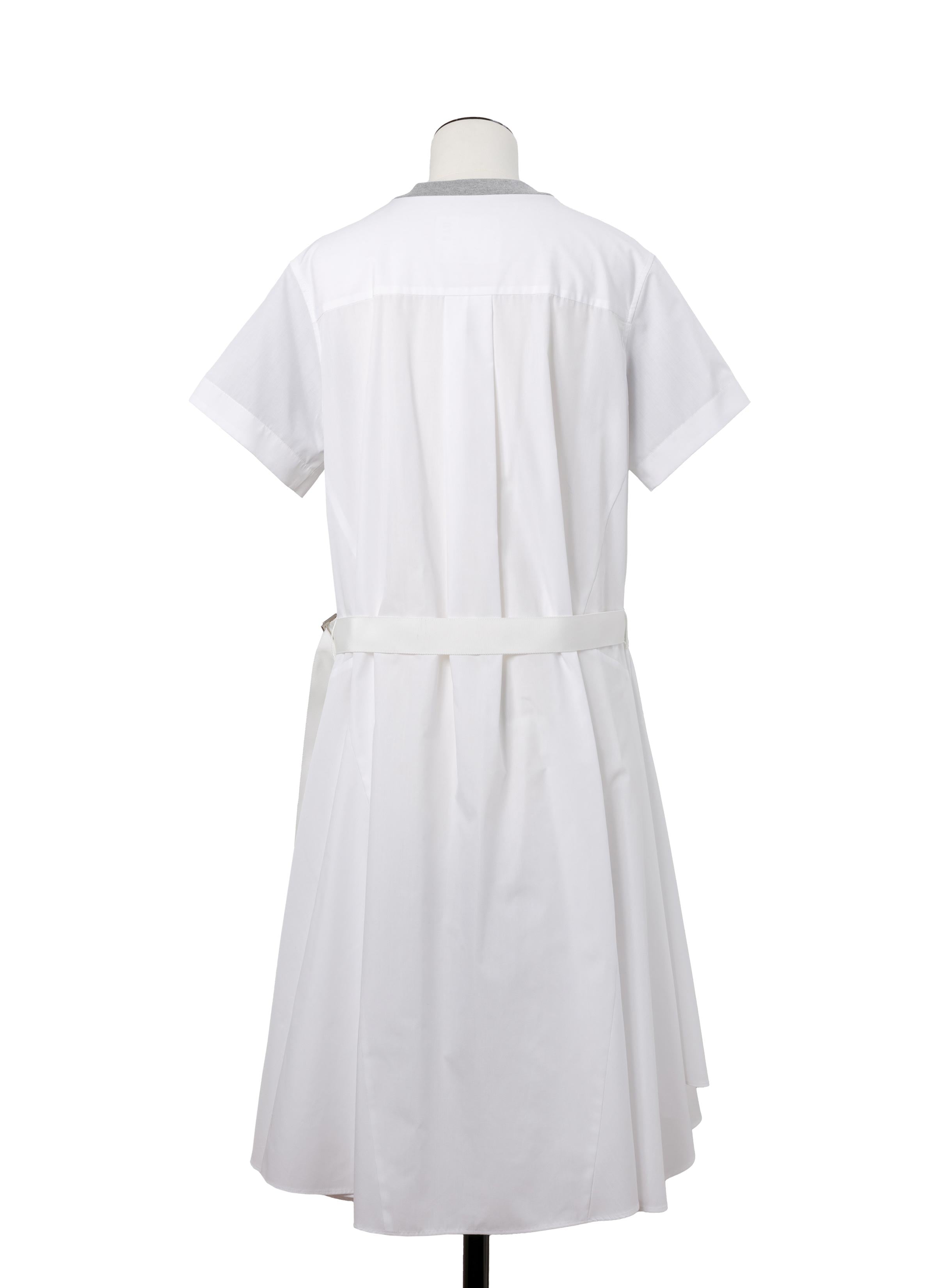 Cotton Poplin x Cotton Jersey Dress