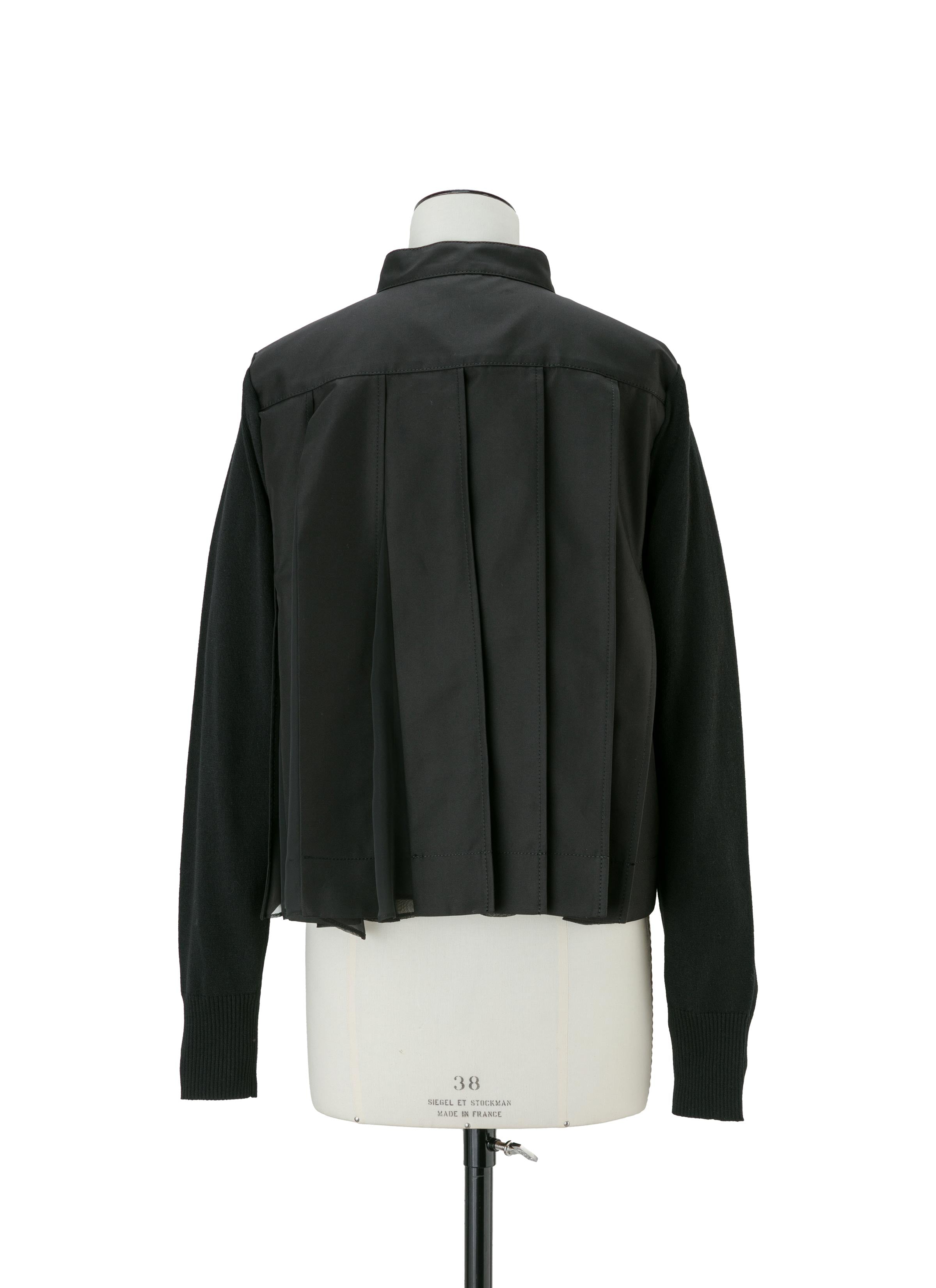 cotton-gabardine-x-knit-cardigan