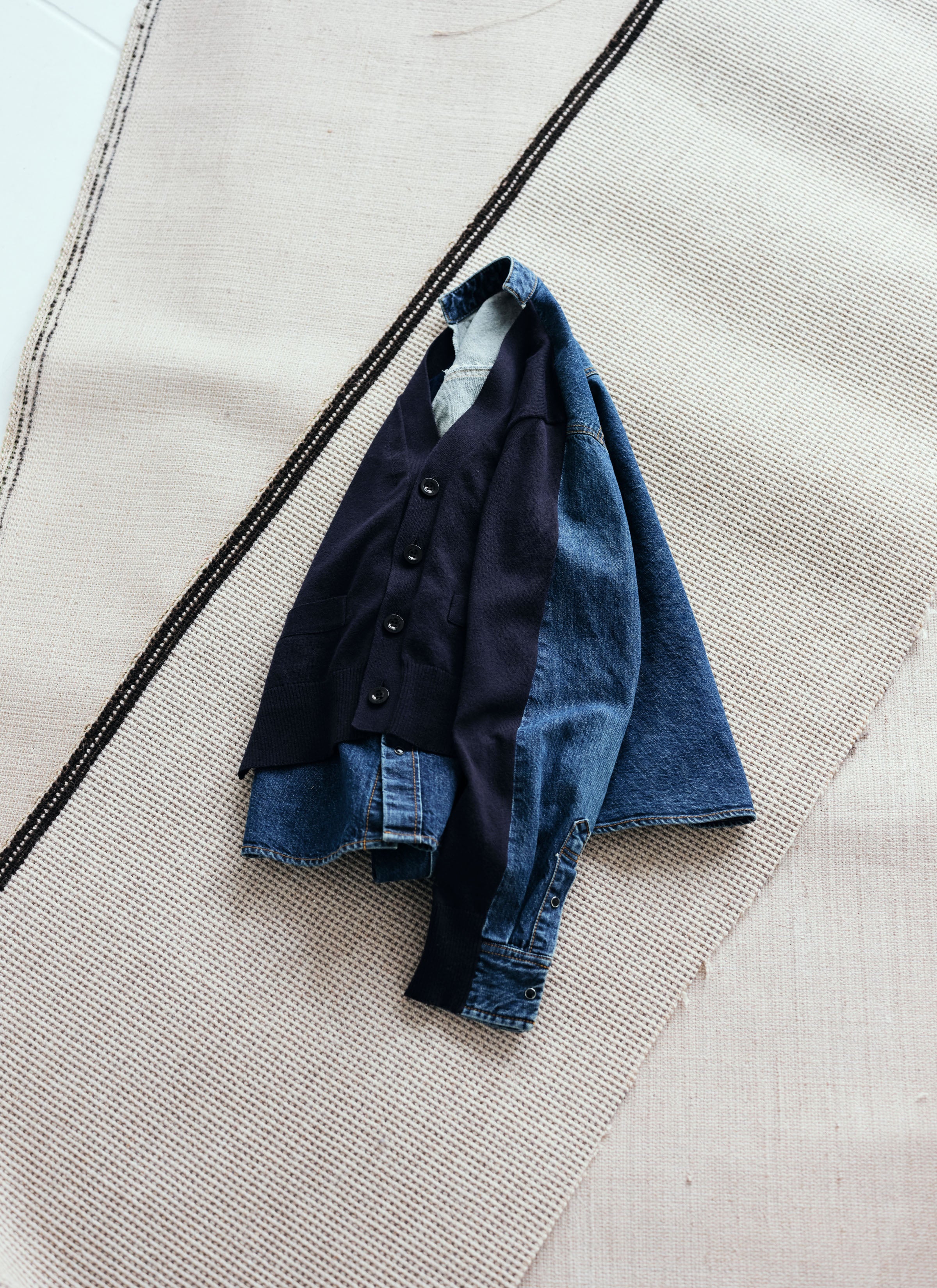 Denim x Knit Cardigan