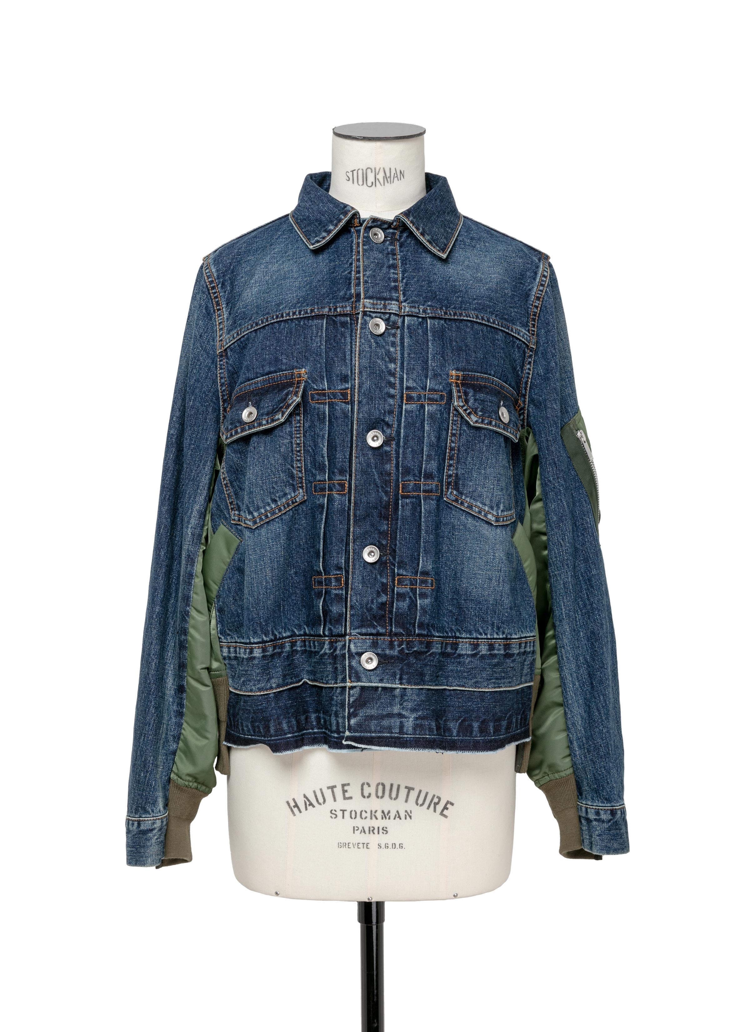 Denim x Nylon Twill Jacket