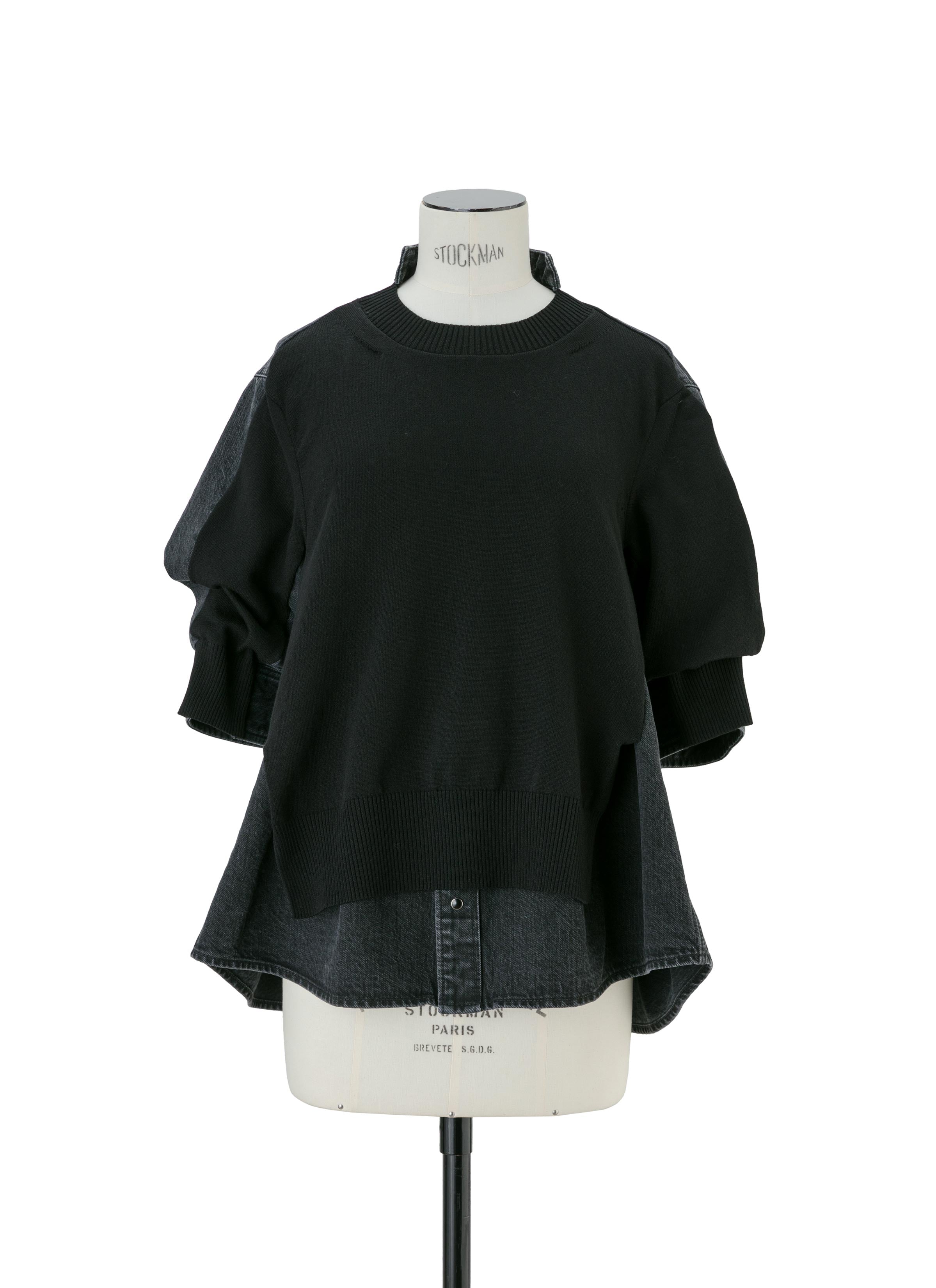 Denim x Knit Pullover
