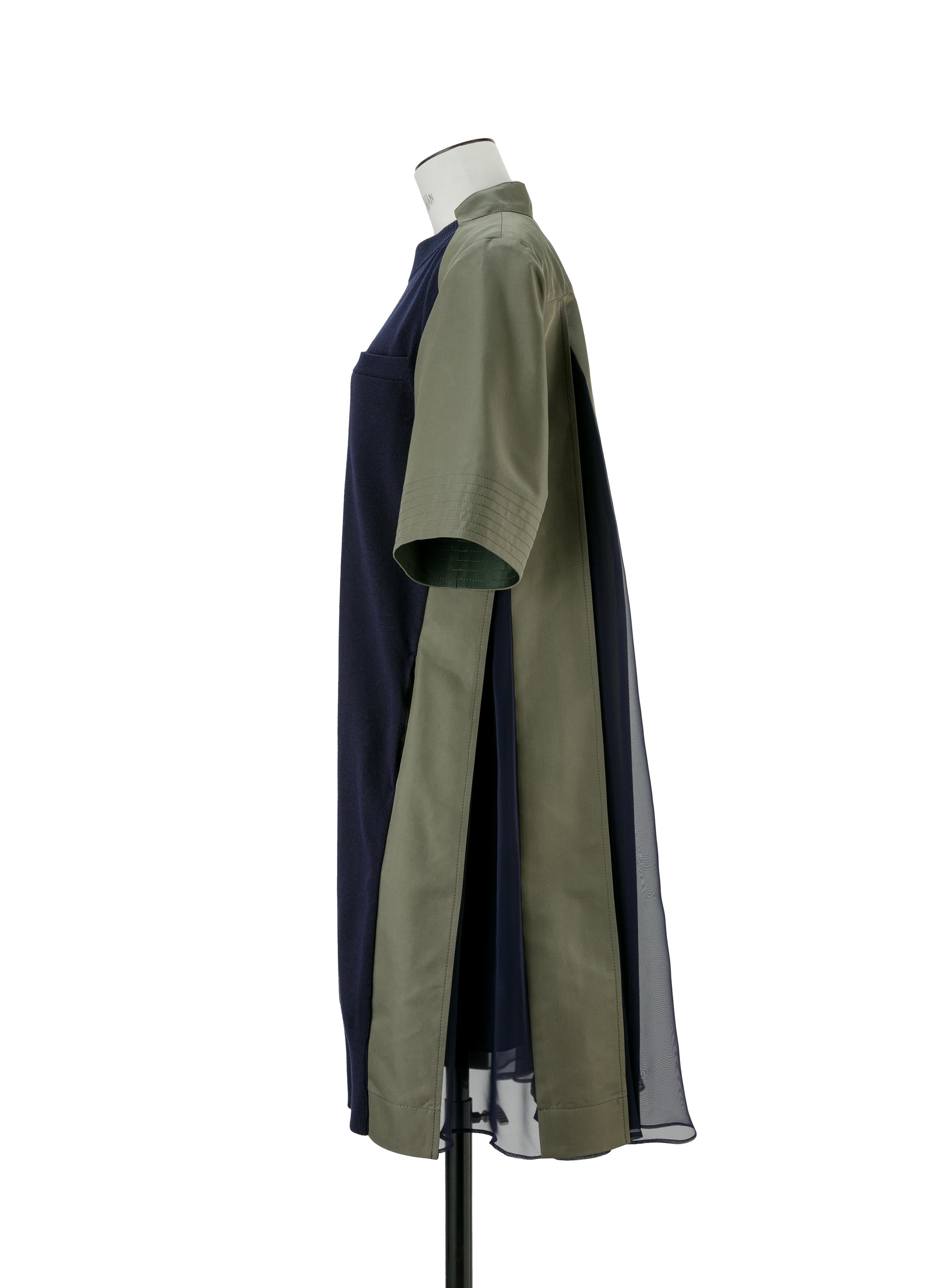 Cotton Gabardine x Knit Dress | sacai Official Store サカイ