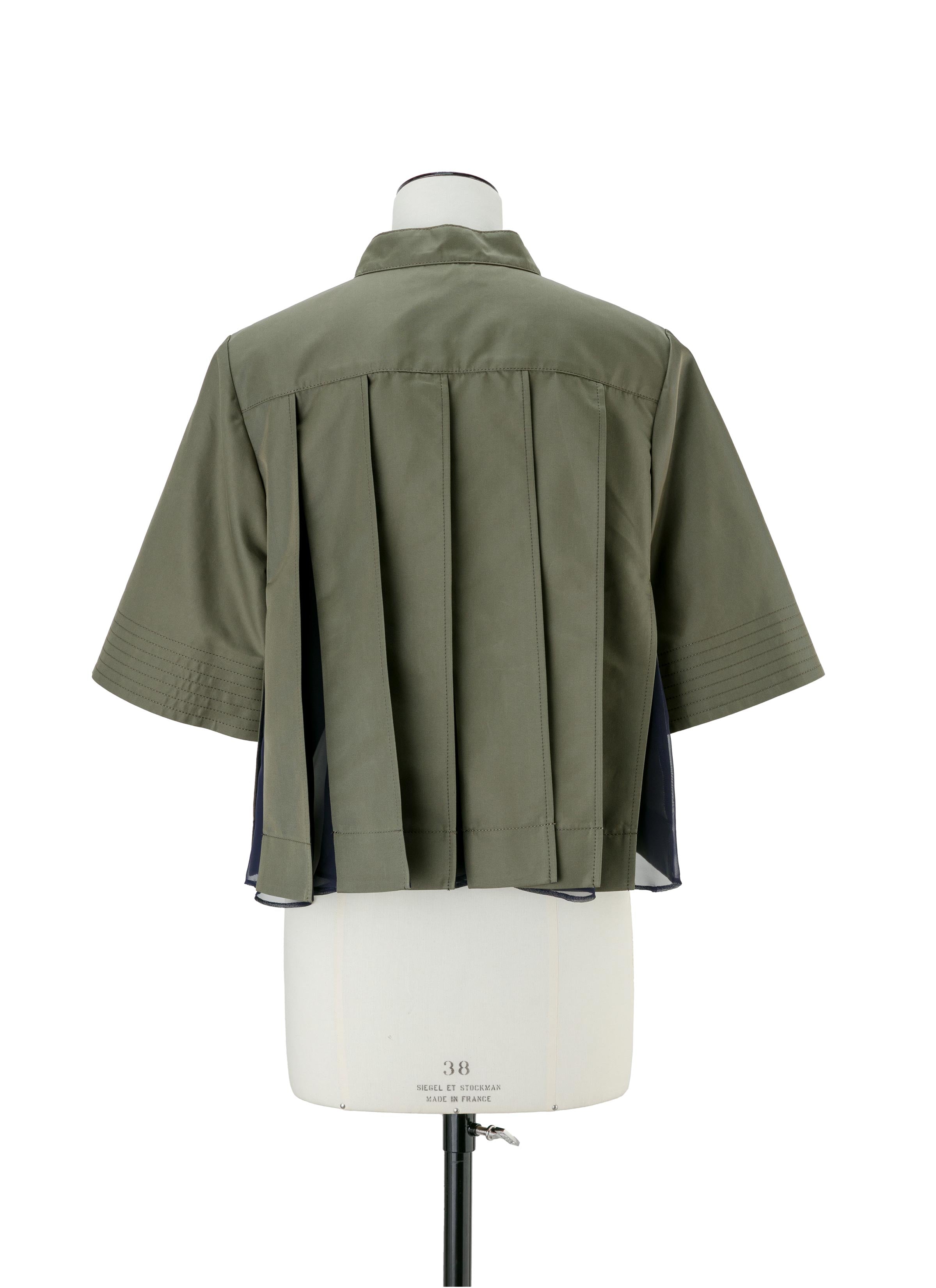 Cotton Gabardine x Knit Pullover