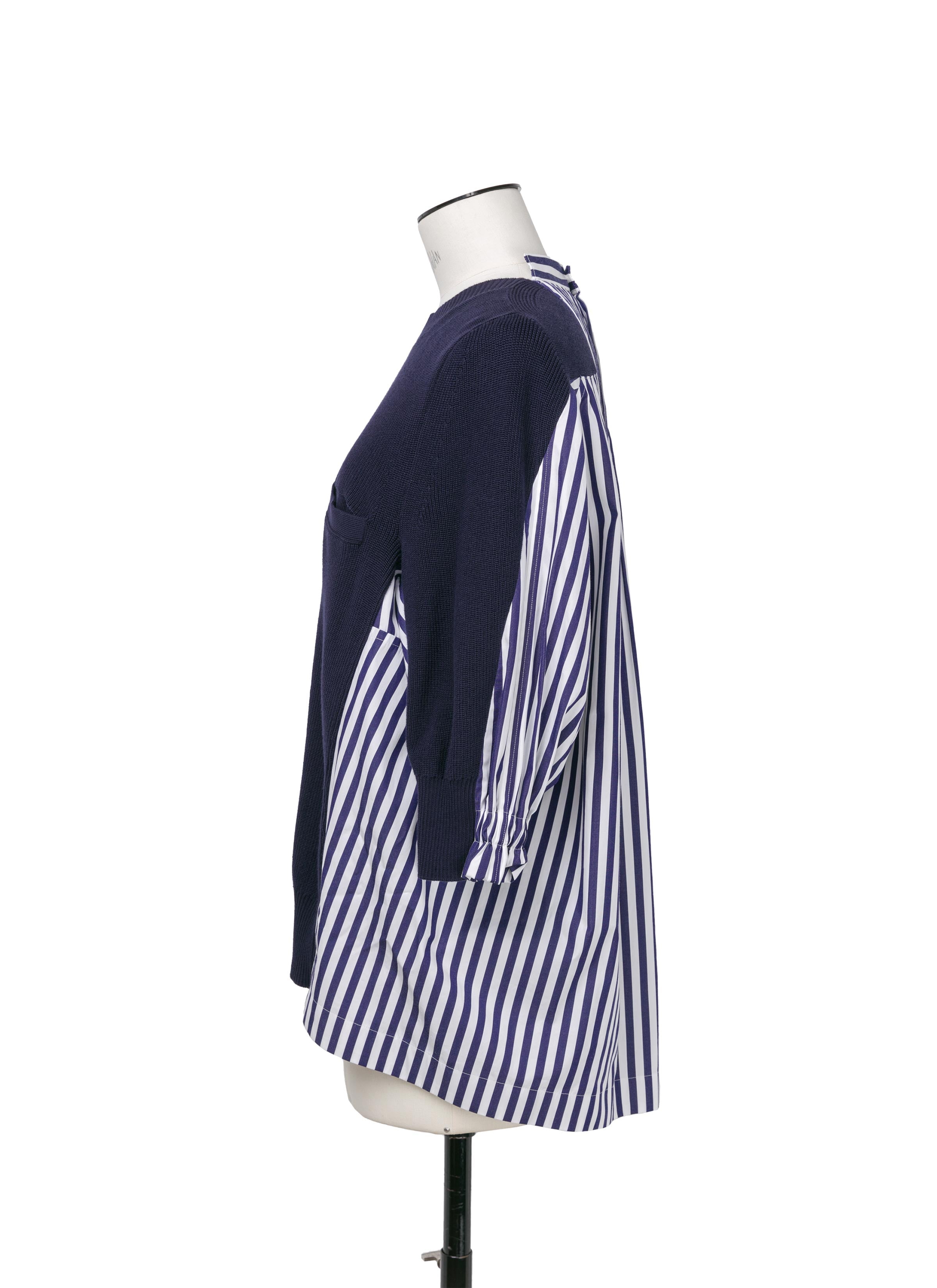 Cotton Knit x Cotton Poplin Pullover | sacai Official Store サカイ