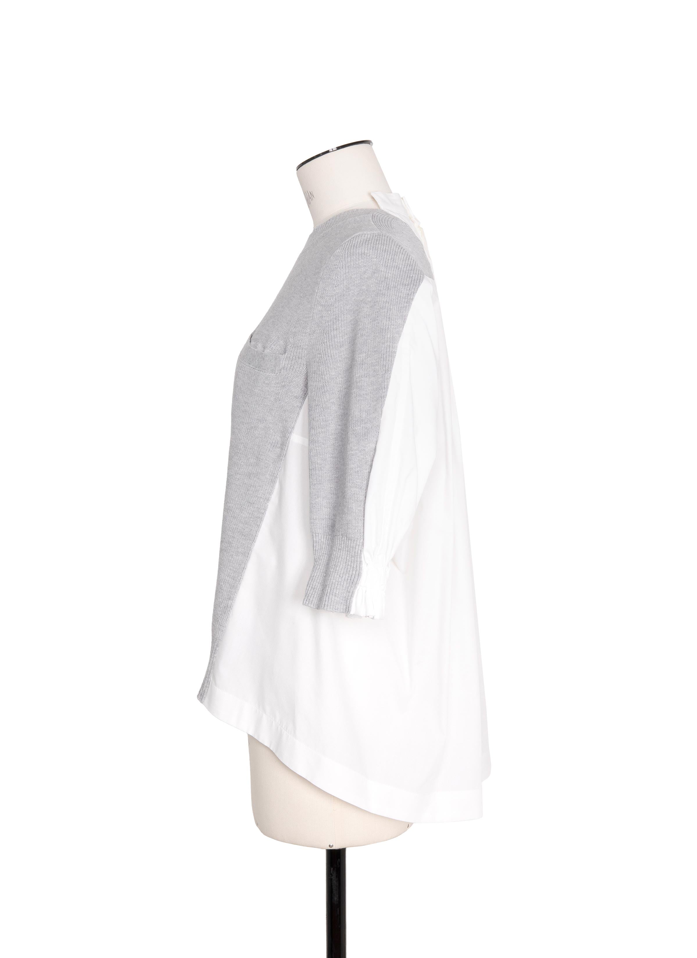 Cotton Knit x Cotton Poplin Pullover | sacai Official Store サカイ