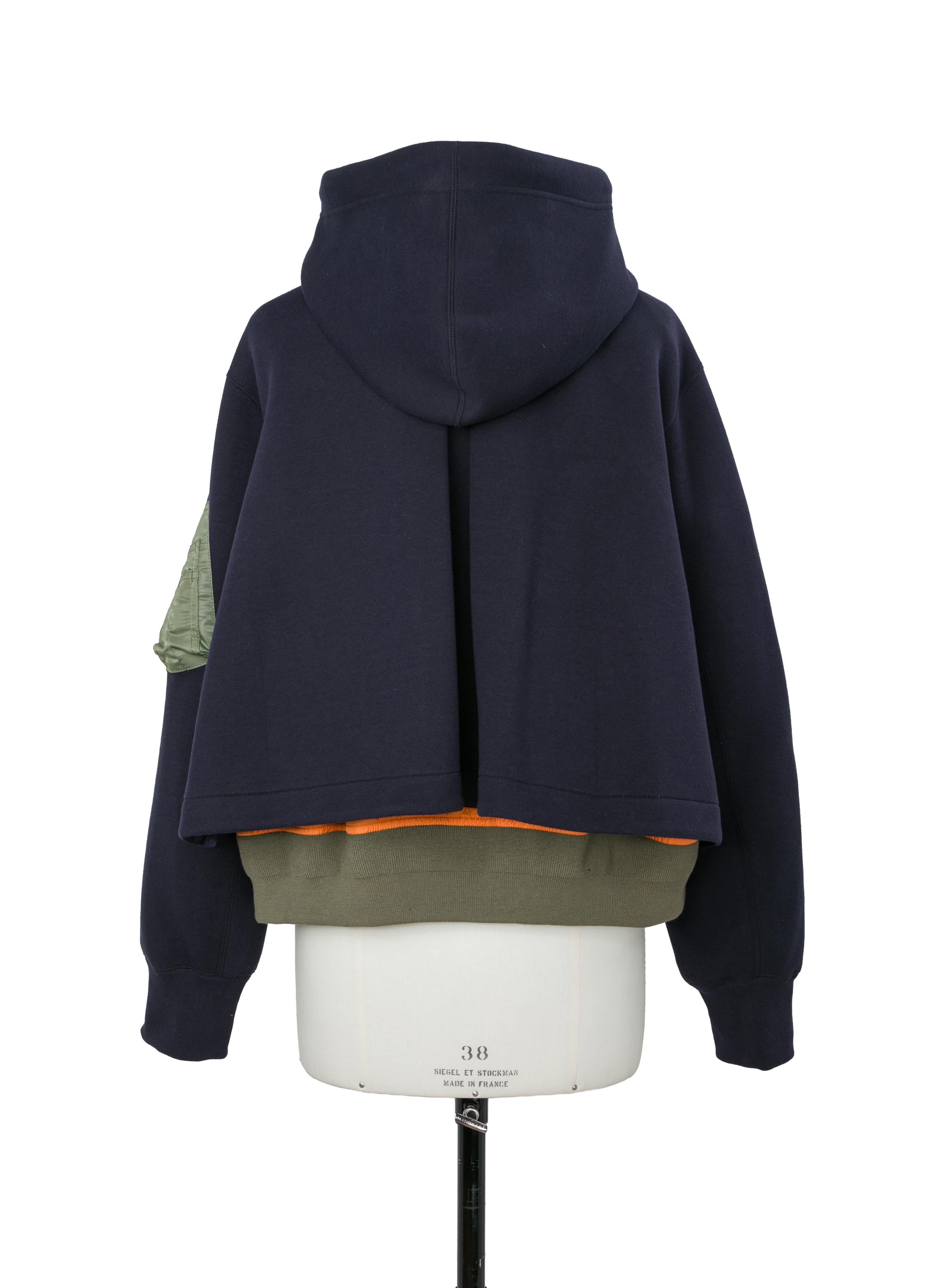 Sponge Sweat x Nylon Twill Hoodie