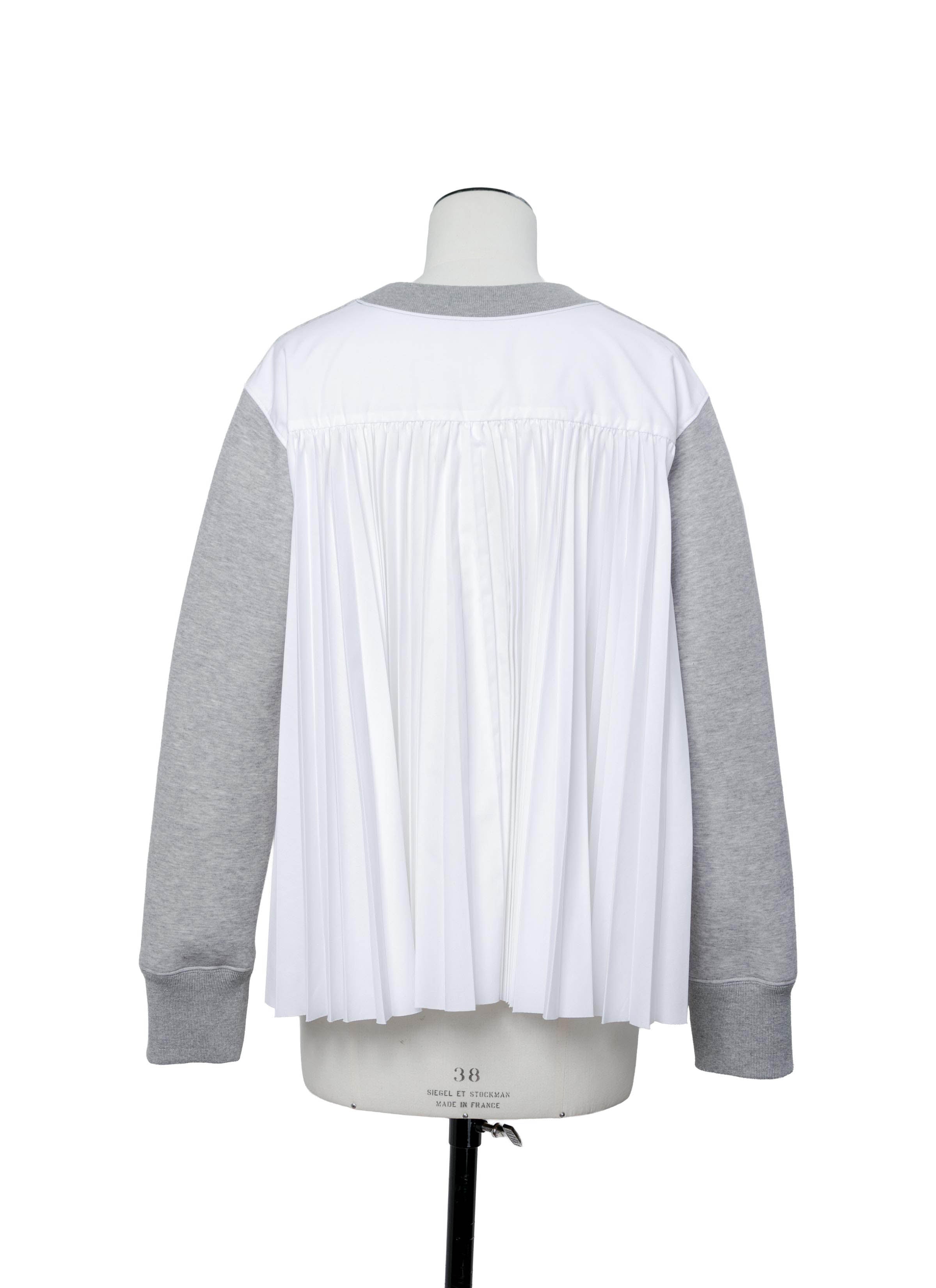【sacai】Cotton Poplin Pullover サイズ2 ホワイト Sponge Sweat x Cotton Poplin Pullover | sacai Official Store