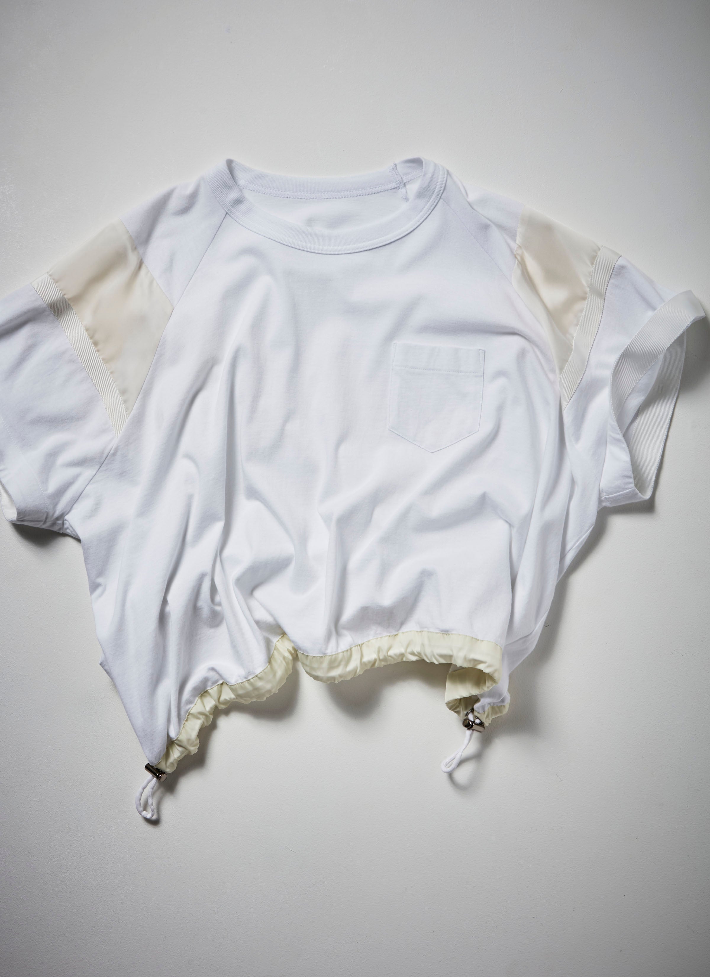 sacai★直営店購入★白ホワイトチュニック★シャツ★サイズ2 Satin x Cotton Jersey T-Shirt | sacai Official Store サカイ